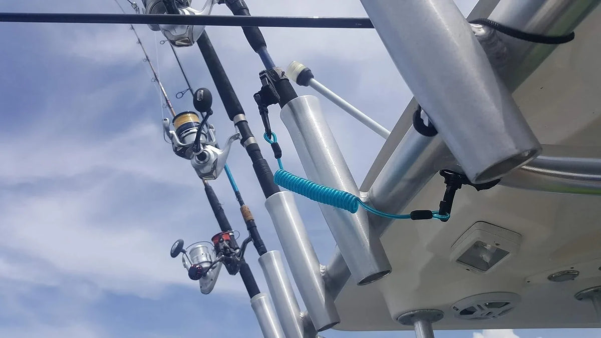 Fishing H-Rail or Dual or Boat Paddle Pole Strap, PROYAKER Hobie Rails for Stakeout Rod,