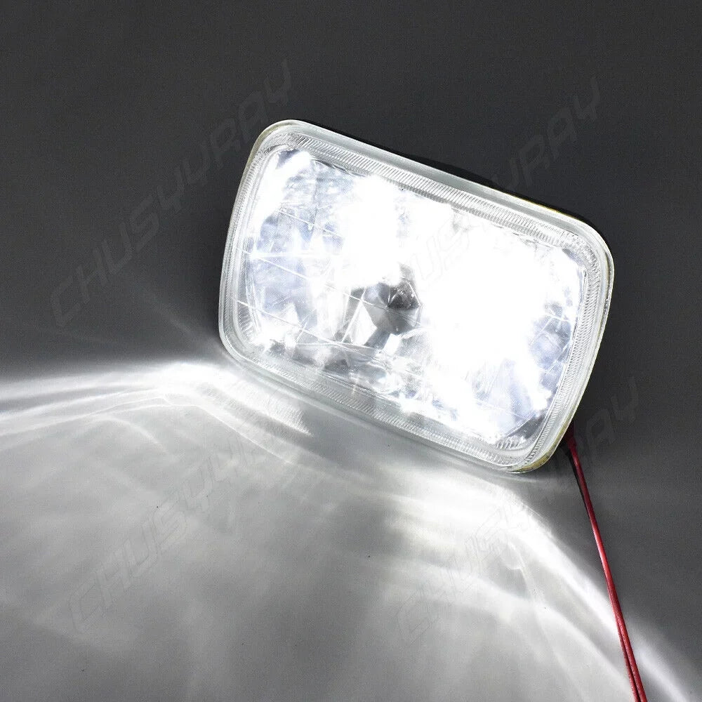 Cherokee 1986-1995 LED Jeep Wrangler Headlights 7x6" XJ 5X7" For 2x YJ 1984-2001