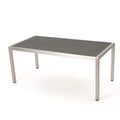 Dining Wicker with Aluminum Grey Top, Table Outdoor Bay Coral