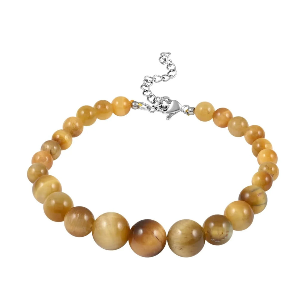 59.04 Shop for Mothers Plated Mom for Bracelet LC Steel Rhodium Eye Round Day Beaded Ct Gifts Stainless Tiger's Women