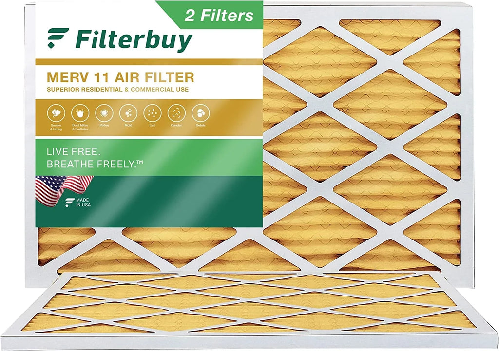 MERV AC 11 Air HVAC Pleated (2-Pack) Filterbuy 14x24x1 Filters Furnace
