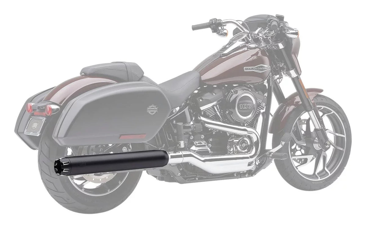Cobra (6521B) Dual iBlack Slip-On Muffler Cut