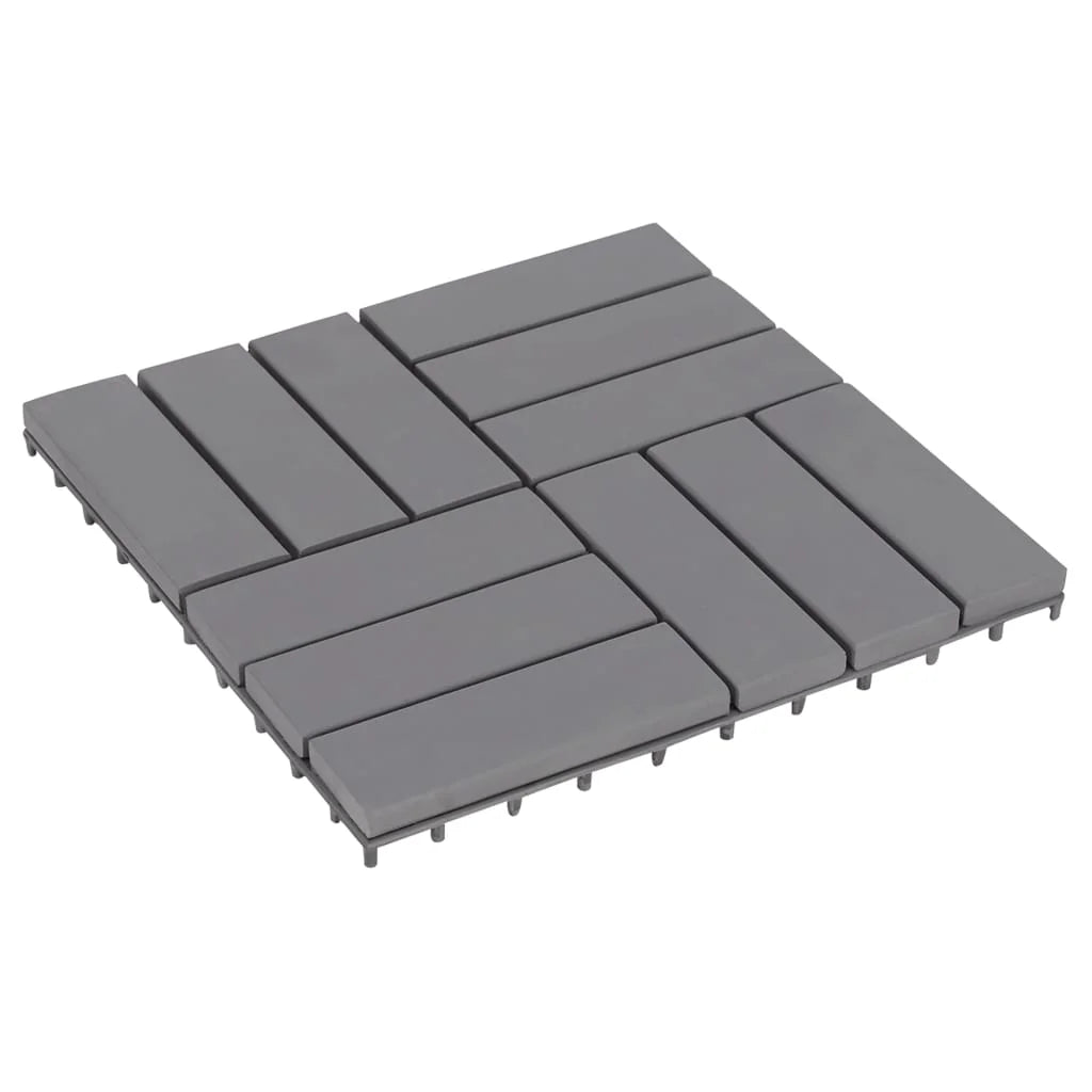 (L Inches Wood Flooring Decking Tiles Suit Gray 10 Bathroom W) Patio Poor Wash Pavers for Tiles Interlocking Use x Deck Set Area Indoor Piece 11.8 11.8 Acacia Anself Balconies Spa x Patio