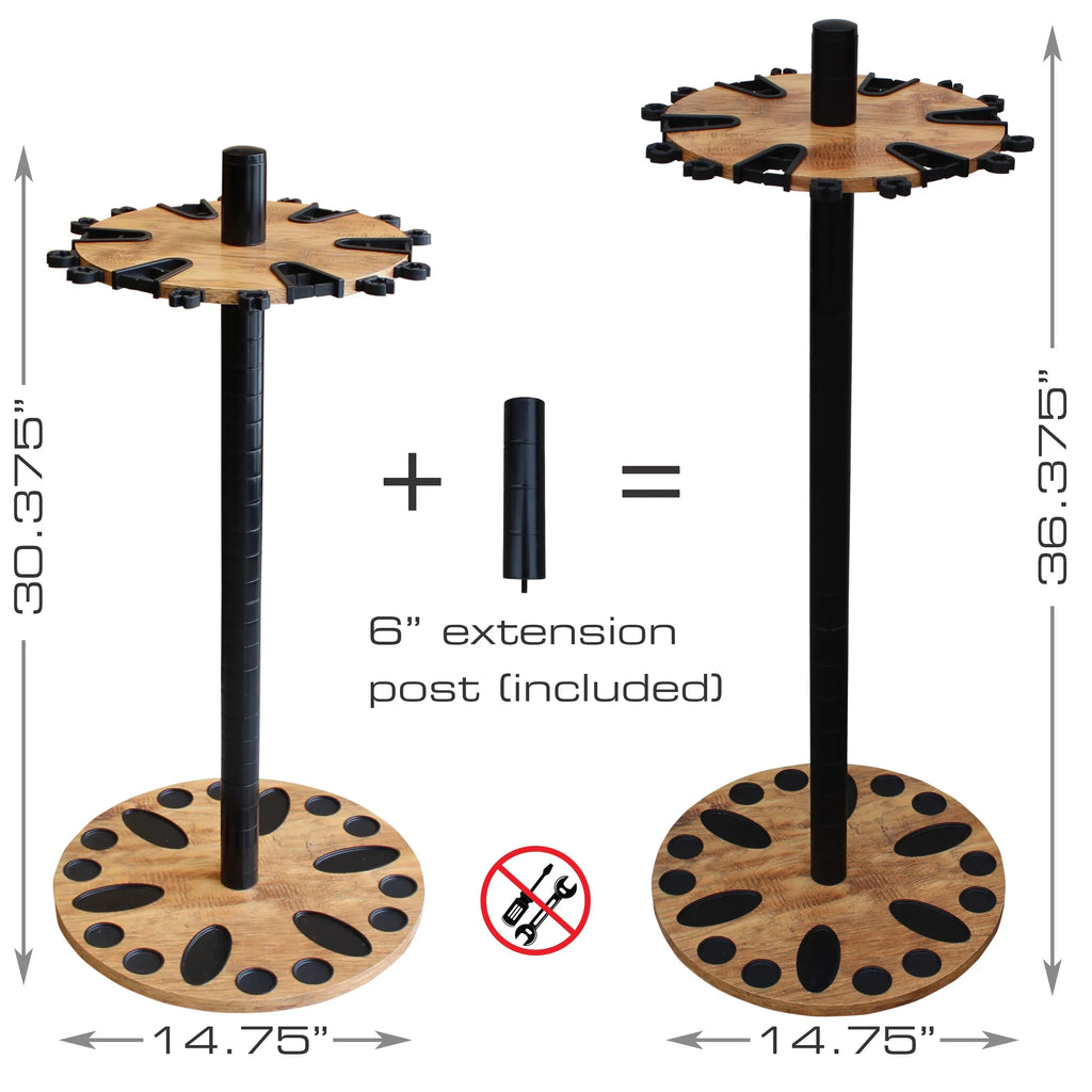 Assembly 6" Rack - Storage Post 24 Tool - Rush Creations No Creek Features Round Floor Free Cherry Fishing American Extension Rod/Pole Finish
