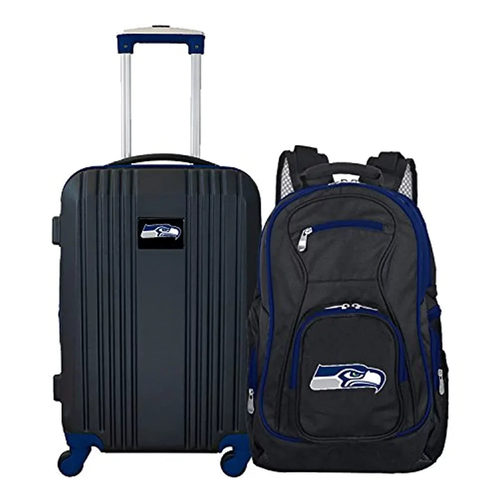 Seattle NFL Seahawks and 2-Piece Backpack Set Luggage