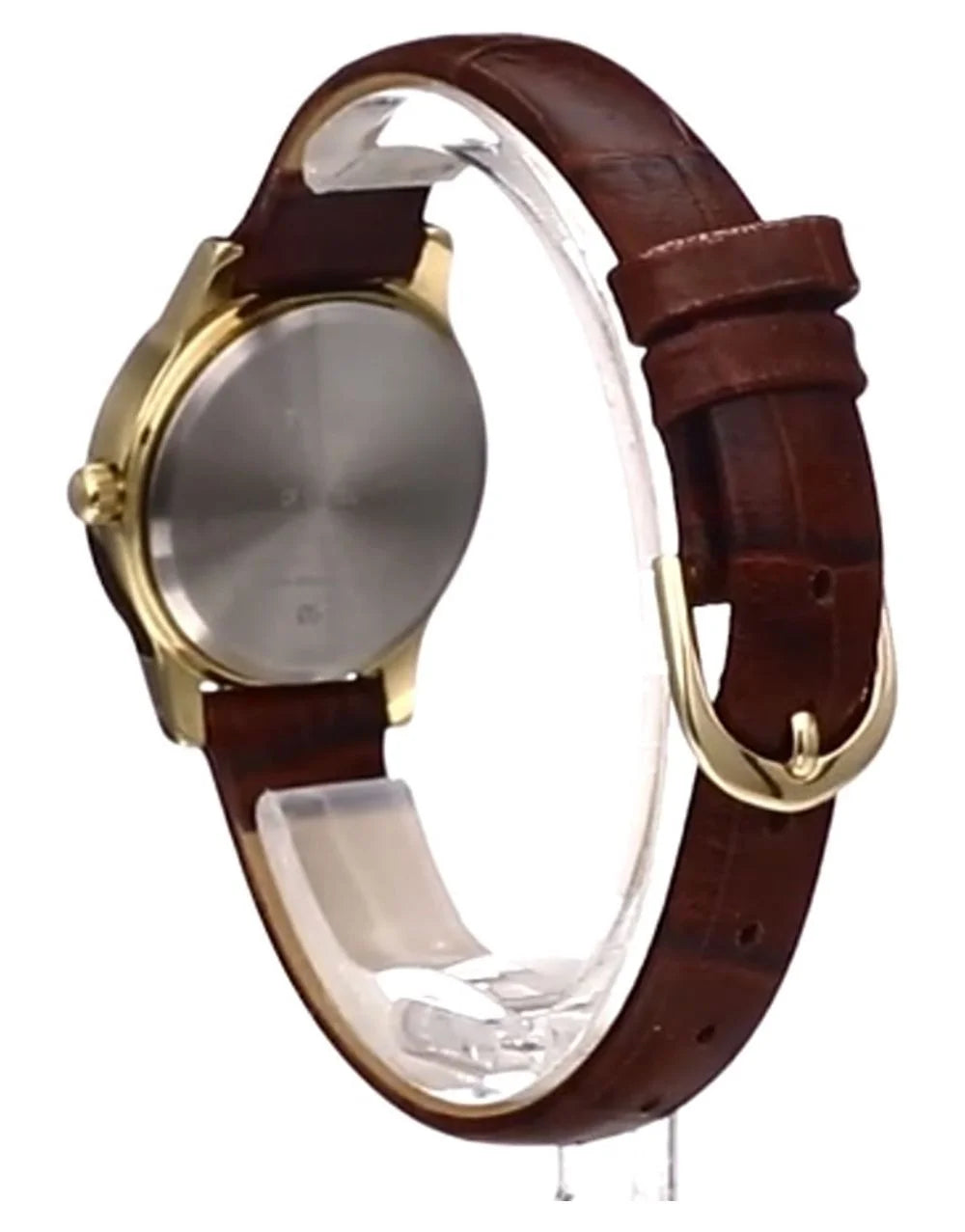 Leather Women's Gold/Burgundy/MOP Timex Strap Dress Essex 25mm Watch, Avenue