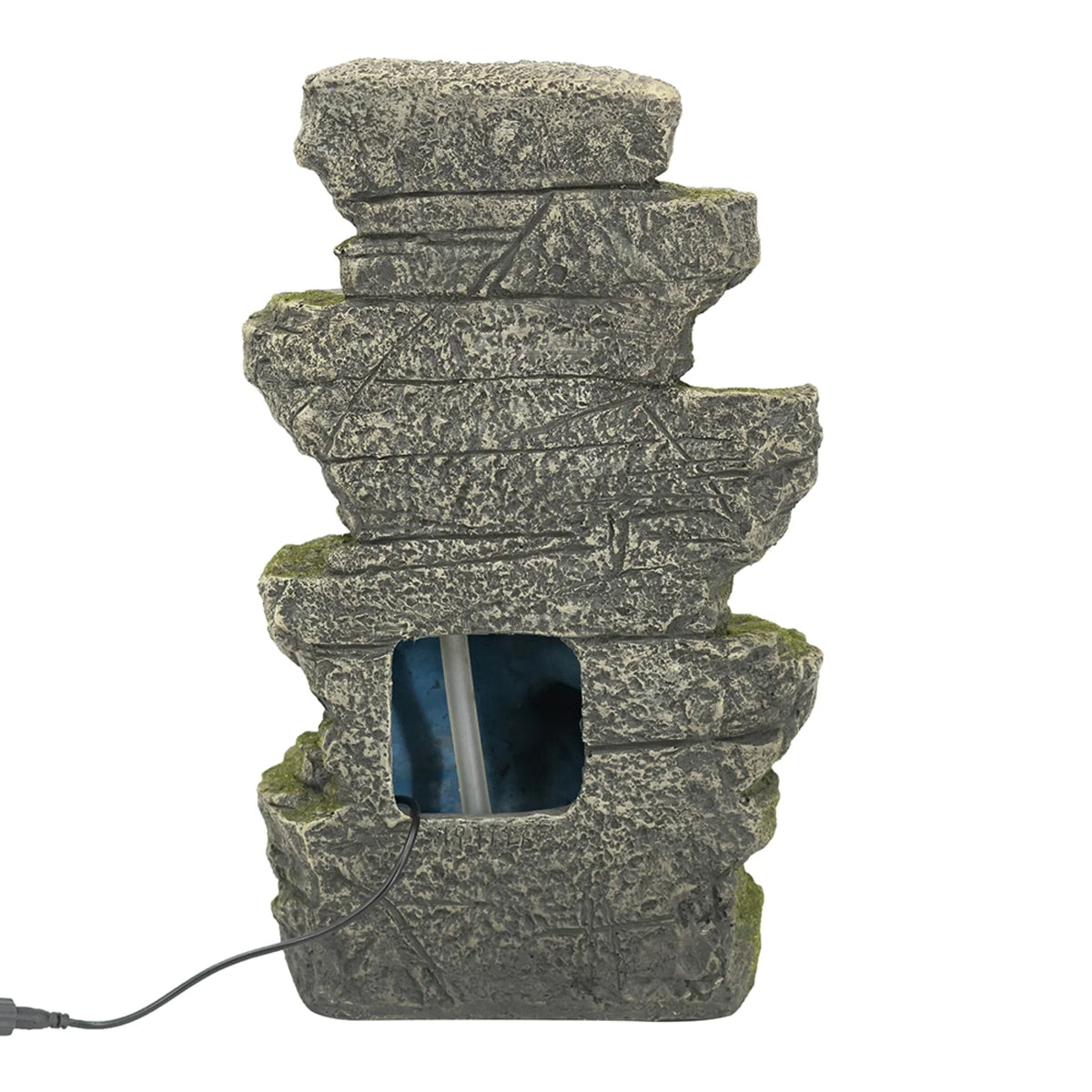 '- CC Fountain Tabletop Brown Furnishings 13.75" Cascading with Light Stone Outdoor Home -