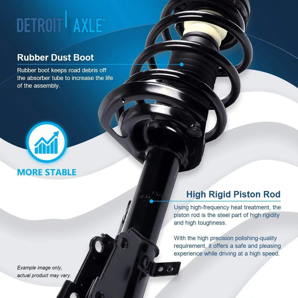 Assembly Replacement Install Ready Detroit 2010 Axle 2018 Struts w/Coil 2009-2019 Front Struts Quick 2 2011 2014 Struts 2012 Complete for Dodge 2016 2015 Spring - Journey 2013 2017 V6