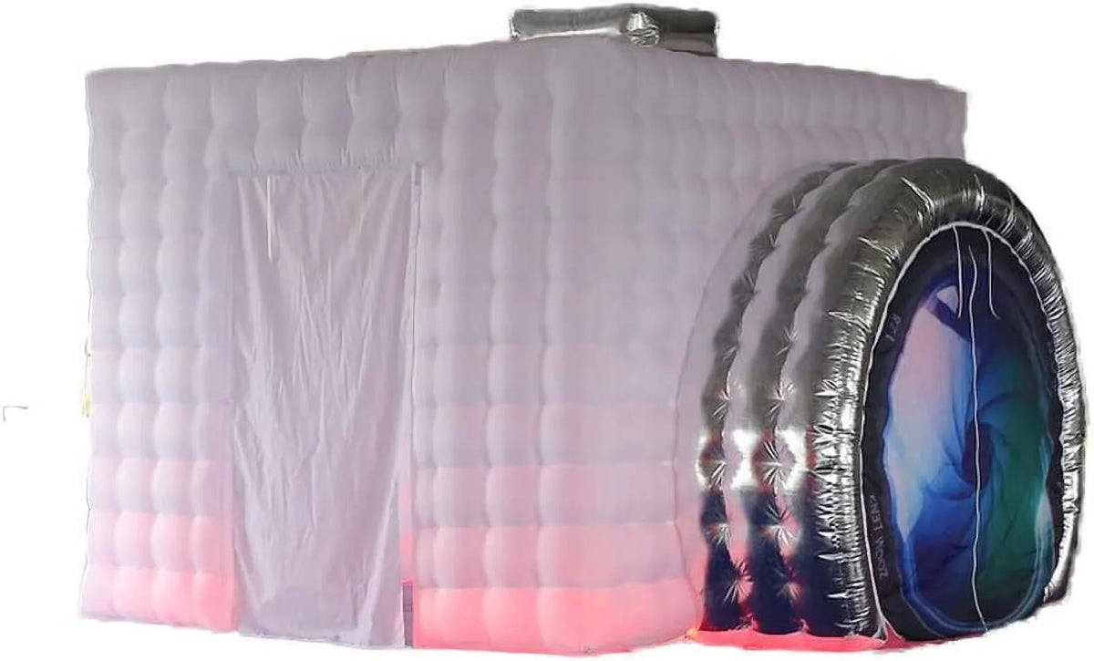 Booth Exhibition Photo Blower, Enclosure Tent Shaped Event, Photo Inflatable Show, Wedding, Camera for with Cube Miumaoev Booth 3.52.82.5M Backdrop Inflatable
