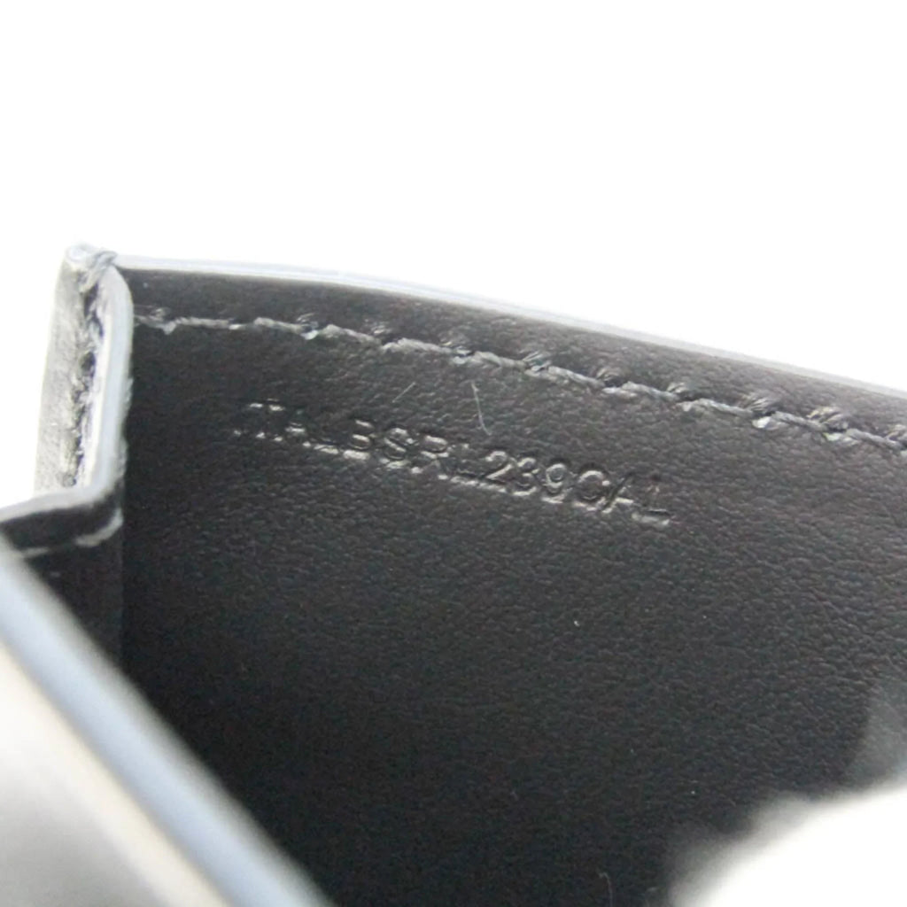 (Good) Case Burberry 8011333 Case Chain Leather Card Pre-Owned Coin Black