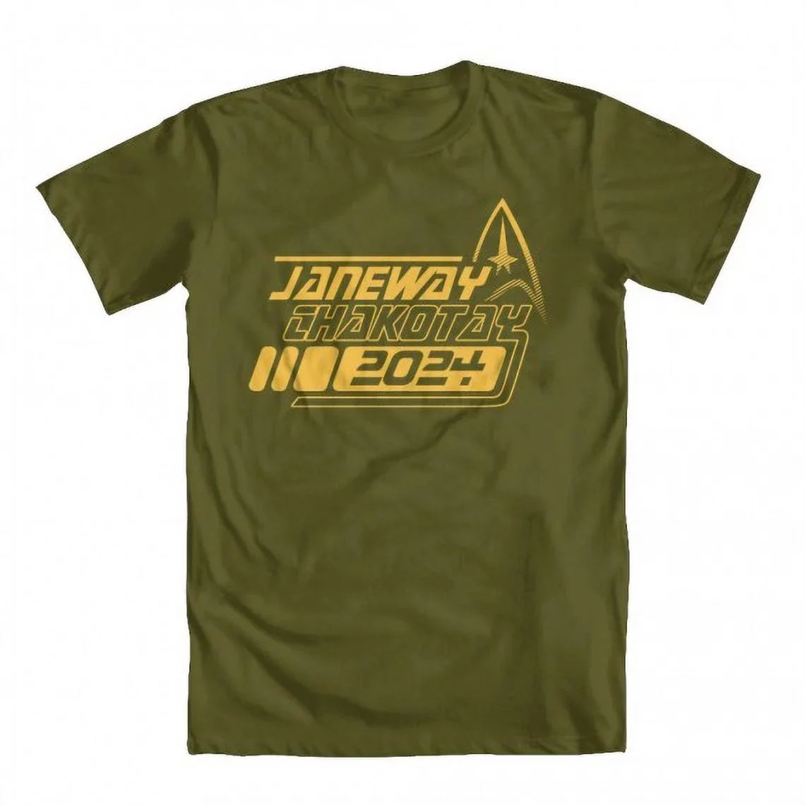 Original Chakotay by Inspired Men's Artwork Star TEEZ Small Military Green T-shirt 2024 GEEK Janeway Trek