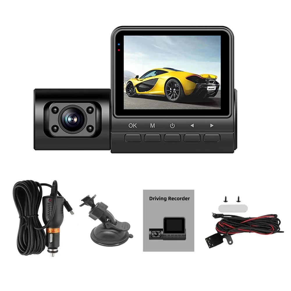 Rearview Car Car Auto Safety Walmeck Car WDR Video Car Car ty Clear HDR Dash Cam Cameras Rearview Dash Auto 2in Car 170°Wide Auto Camera Camera Dash Camera,Clear 3 Cameras QISUO Cam 2in Video Mirror