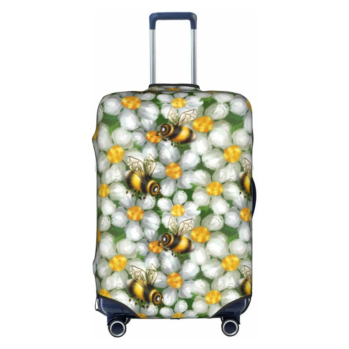 Suitcase Suitcase And Protector- Cover Luggage Kll Flower Bees Cover