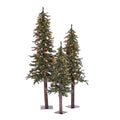 Tree 5' Set, 6' 4' Incandescent Natural Vickerman Alpine Christmas Lights Clear Artificial
