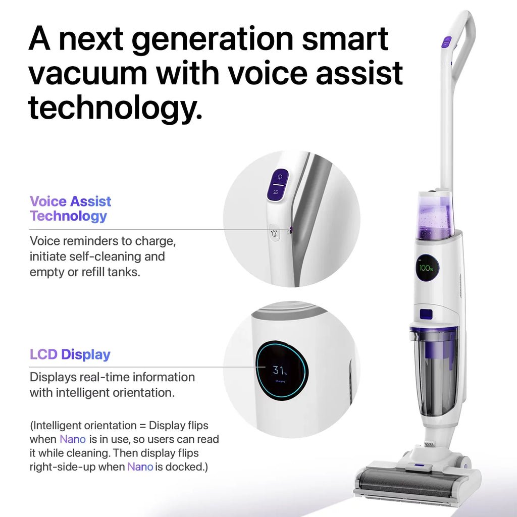 & in Wet 3 Lunaglow technology 1 Cleaner with Self-cleaning Dry Nano Vacuum