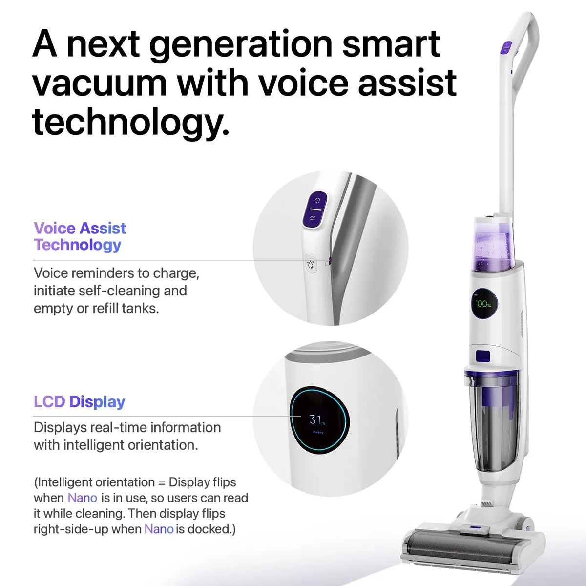 & in Wet 3 Lunaglow technology 1 Cleaner with Self-cleaning Dry Nano Vacuum