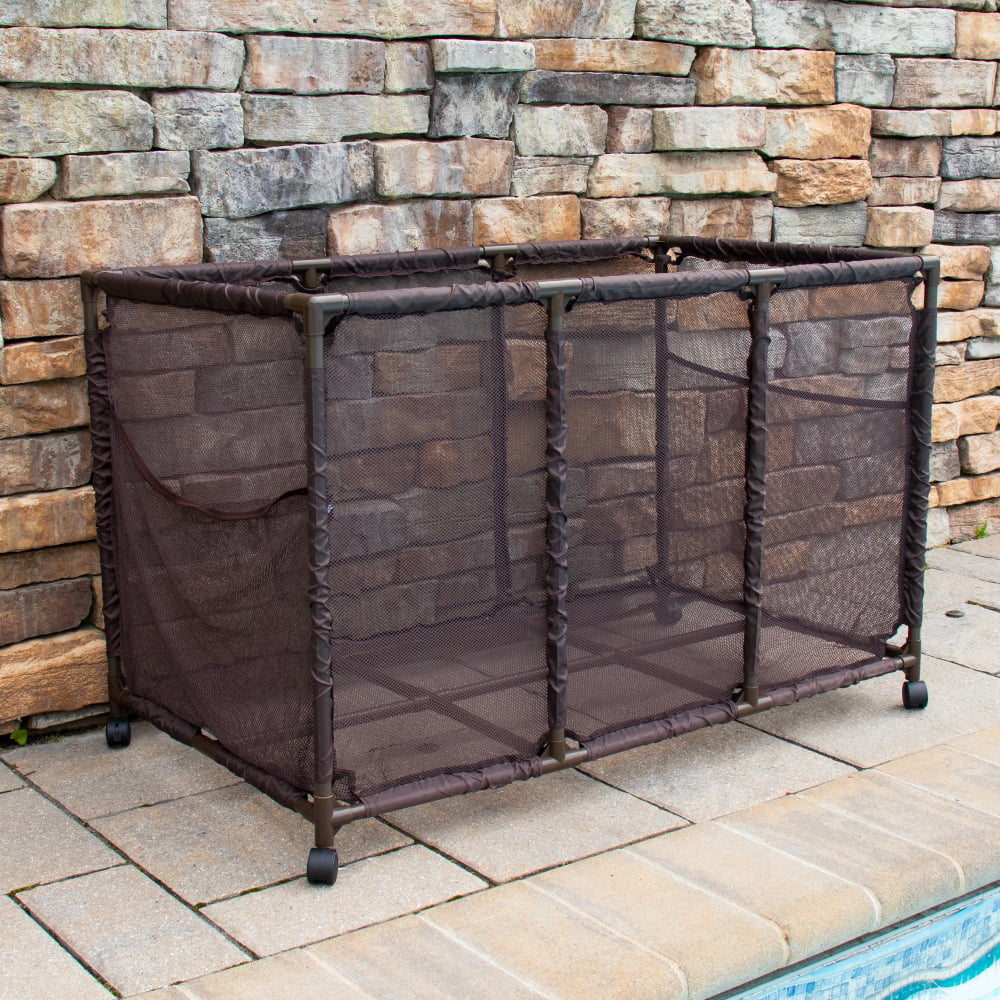(43" L Rolling Mesh Holder, Balls, Storage x Large, Bin, 28" Essentially x Floats and Brown W 25" Style Organizer Equipment Yours Noodles Kids Toys, 563009 H), Height, Pool