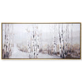 Framed - X Snowy D Hand Canvas 72in W 32in 2in - Grove Ht Embellished X