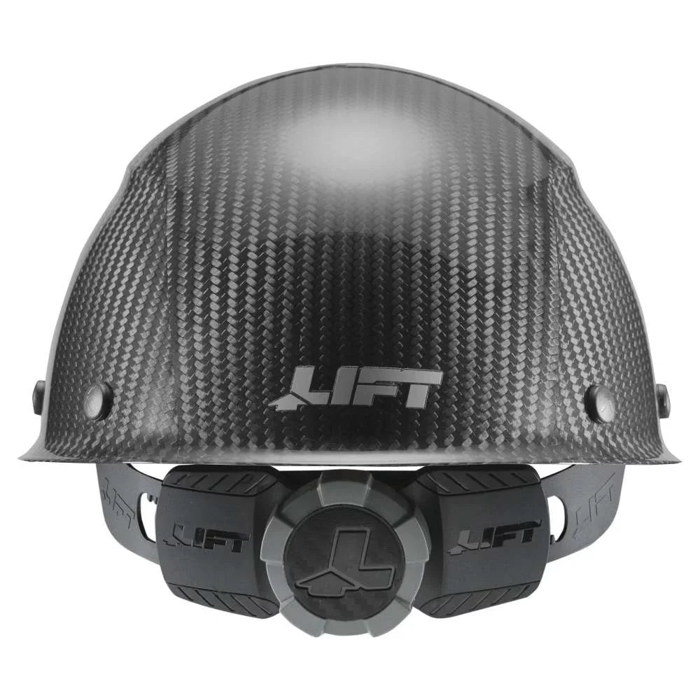 Dax Black Carbon Gloss Style Hat Fiber Cap Lift Safety Hard