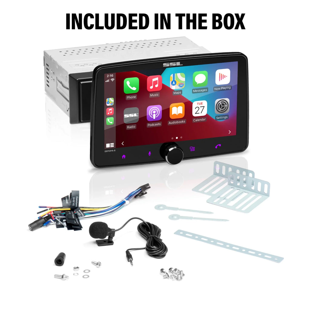 '- Audio CarPlay, Bluetooth Calling Touchscreen, Unit, Radio Apple System Player, Storm Auto, & Inch DD7CPA-S 7 Stereo Single Audio Laboratories Receiver Car No Din with Sound Head CD Android