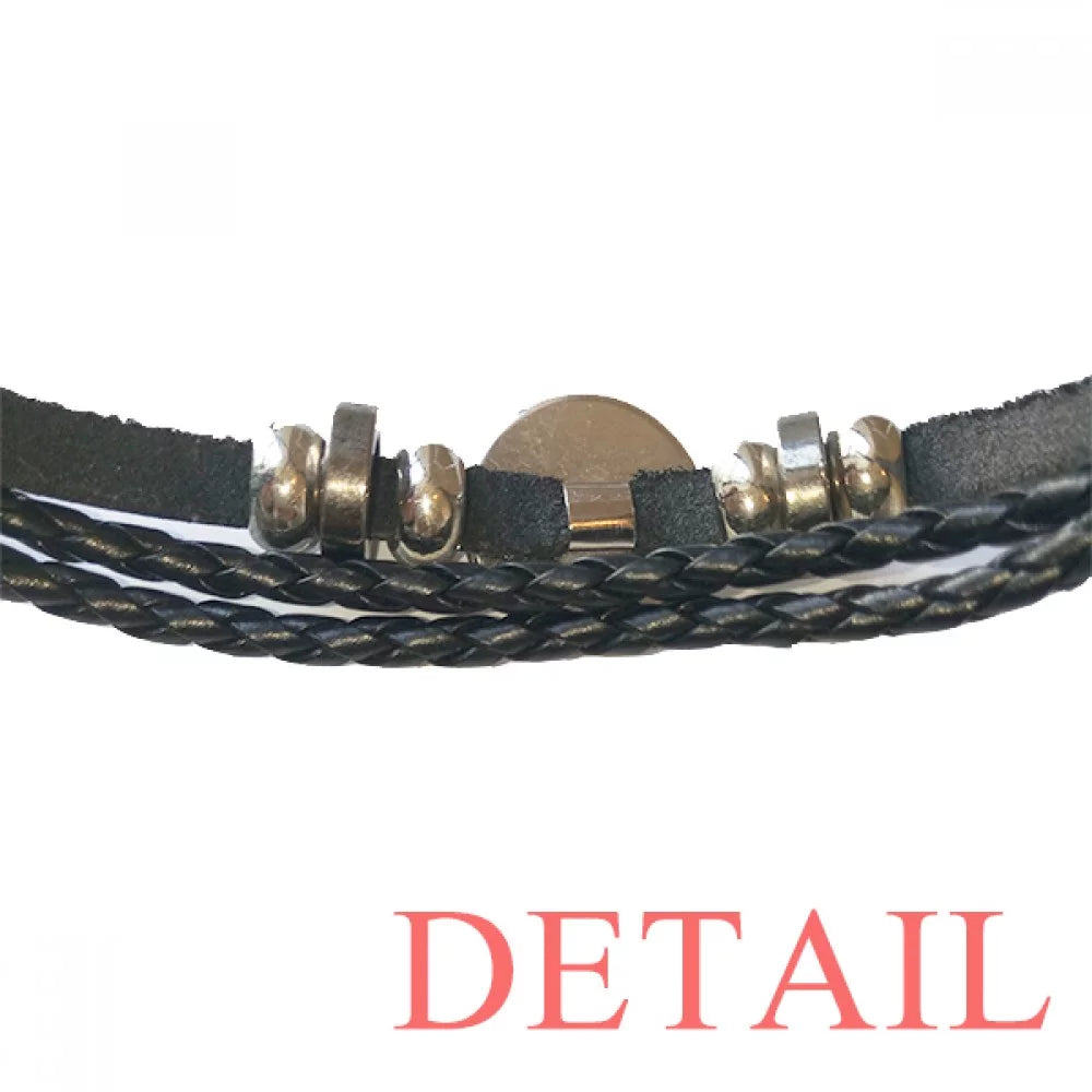 Rope Leather Braided Yap Men Woven Wristband Rainbow Flag I LGBT Am Bracelet
