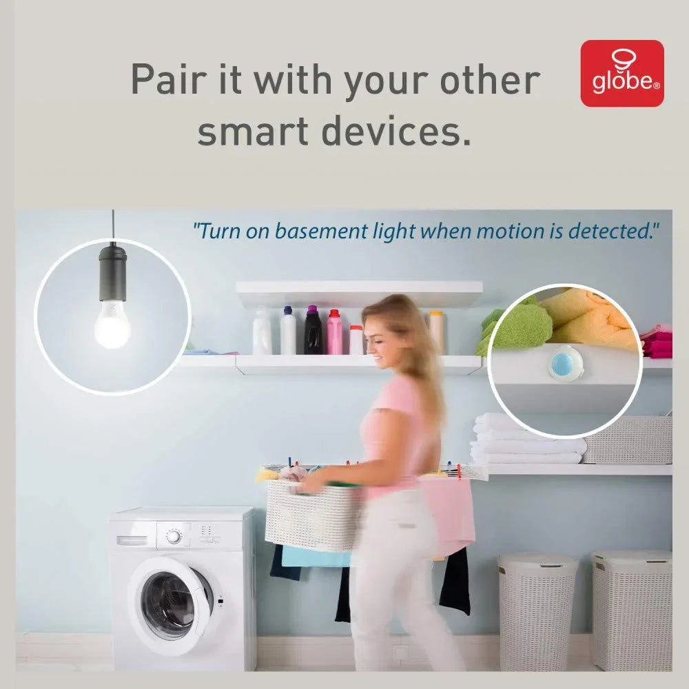 Required, Operated, Battery Hub No Motion Smart White,50026 Wi-Fi Detector,