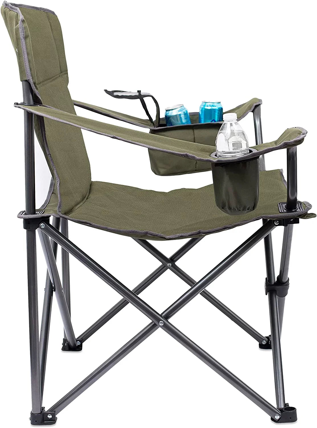 Folding Cooler - Chair - Green - - Best Wide Bag Case Extra Quad - Heavy Padded XL - Cup Sports Carrying - - Internet's Beach Duty Holder Camping - Outdoor Insulated -