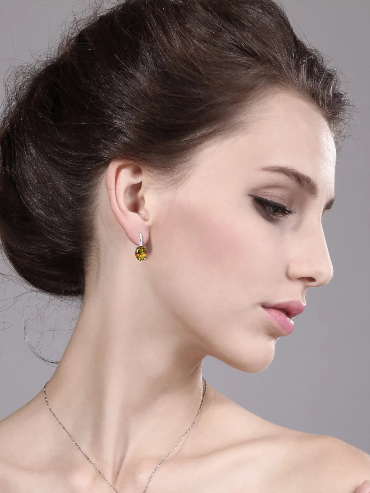 Earrings 925 Gem Oval Topaz Ct Stone King Mango Sterling Silver Mystic 9.00