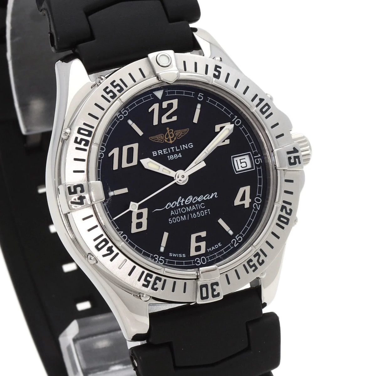 O'Shearn Watch Men's Colt BREITLING Steel/Rubber Pre-Owned A17350 Stainless (Good)