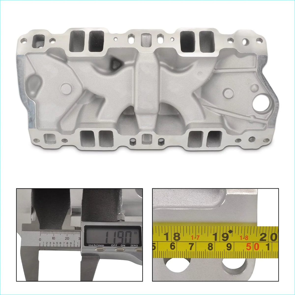 400 Plane Small Aluminum 350 305 Block Chevy 327 Intake Manifold FGJQEFG SBC Dual 1957-1986