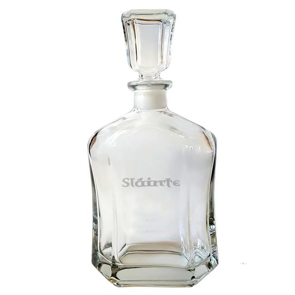Decanter 23.75 Engraved Glass Slainte oz