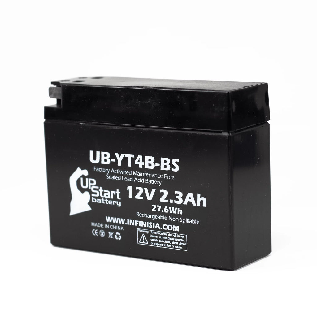 Activated, Battery 400CC Replacement Battery Maintenance UpStart Motorcycle - 2007 SR400 2.3Ah, UB-YT4B-BS Free, 12V, Yamaha 3-Pack for Factory