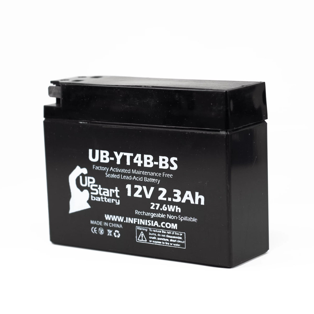 Activated, Battery 400CC Replacement Battery Maintenance UpStart Motorcycle - 2007 SR400 2.3Ah, UB-YT4B-BS Free, 12V, Yamaha 3-Pack for Factory