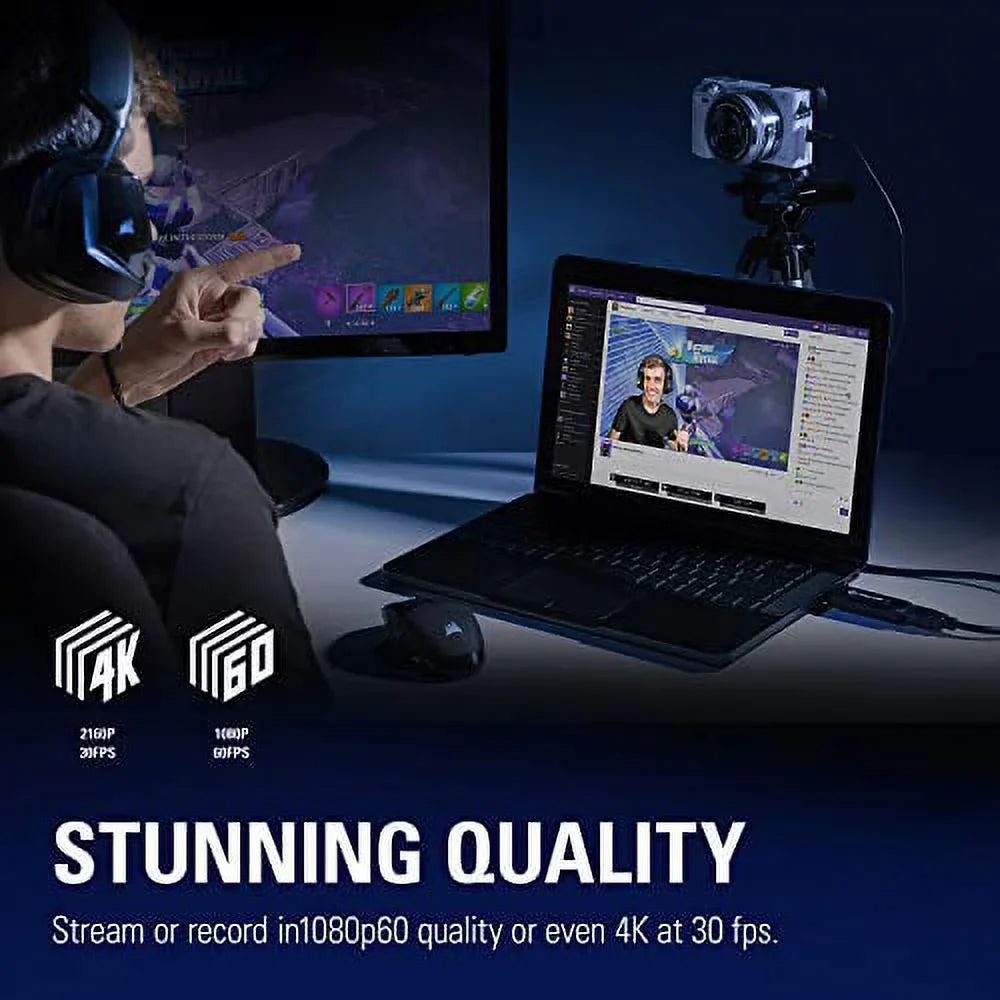 DSLR, at Action Elgato 4K 1080p60 3.0 Cam, Device, Record HDMI Cam 30 Capture Camcorder, Compact FPS, - USB via or Broadcast 4K Link or Live,