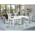 & Set Baby Table 6 Dover Kitchen Set White - Blue, Linen of