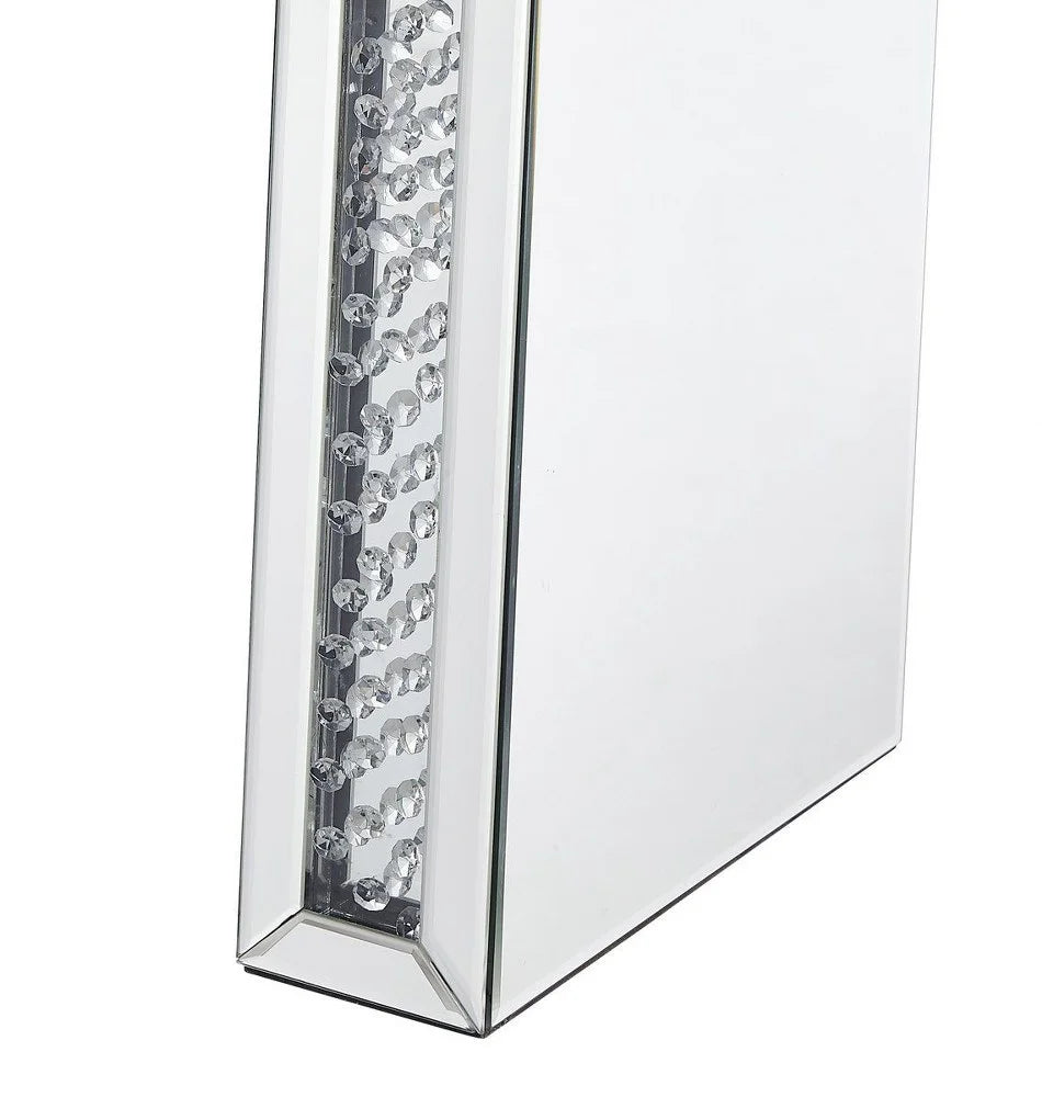 Bedroom 47" Desk Vanity Elegant Decor Mirrored Modern Crystal Clear