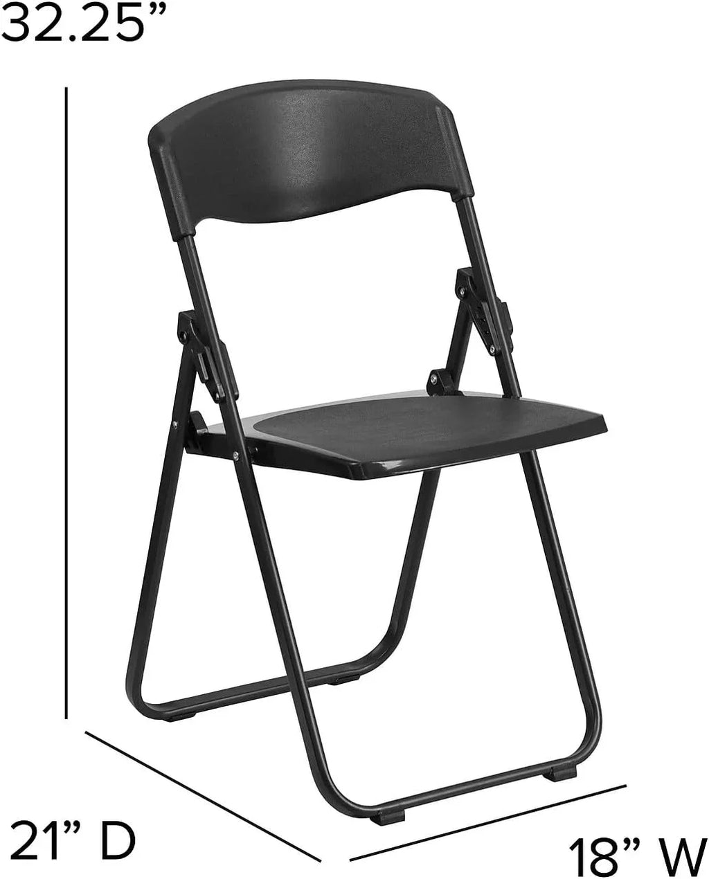 Chair HERCULES Heavy Brackets 500 With Duty Plastic Series 6 Capacity Lb. Pack Folding Ganging Black Built-In