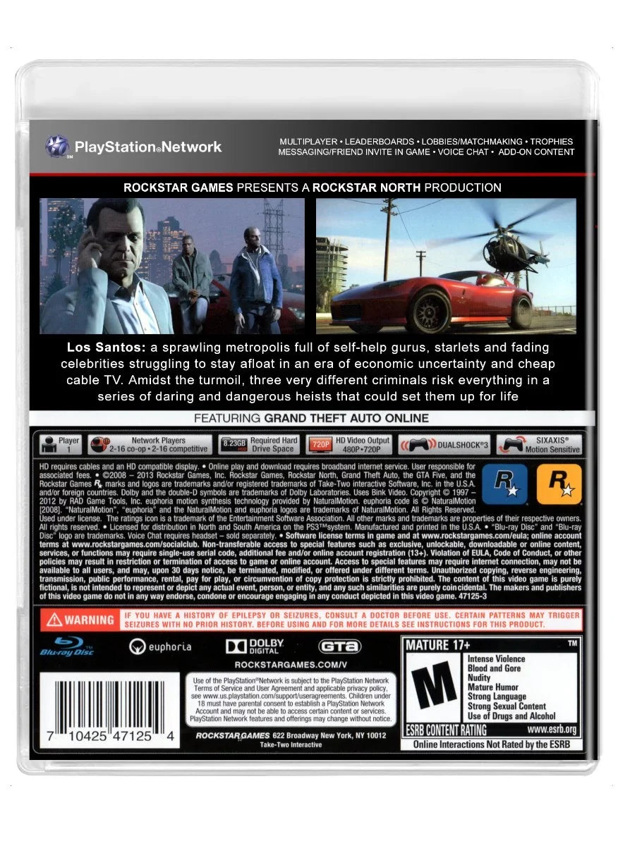 (Used) 3 - Auto Theft Used Grand V PlayStation