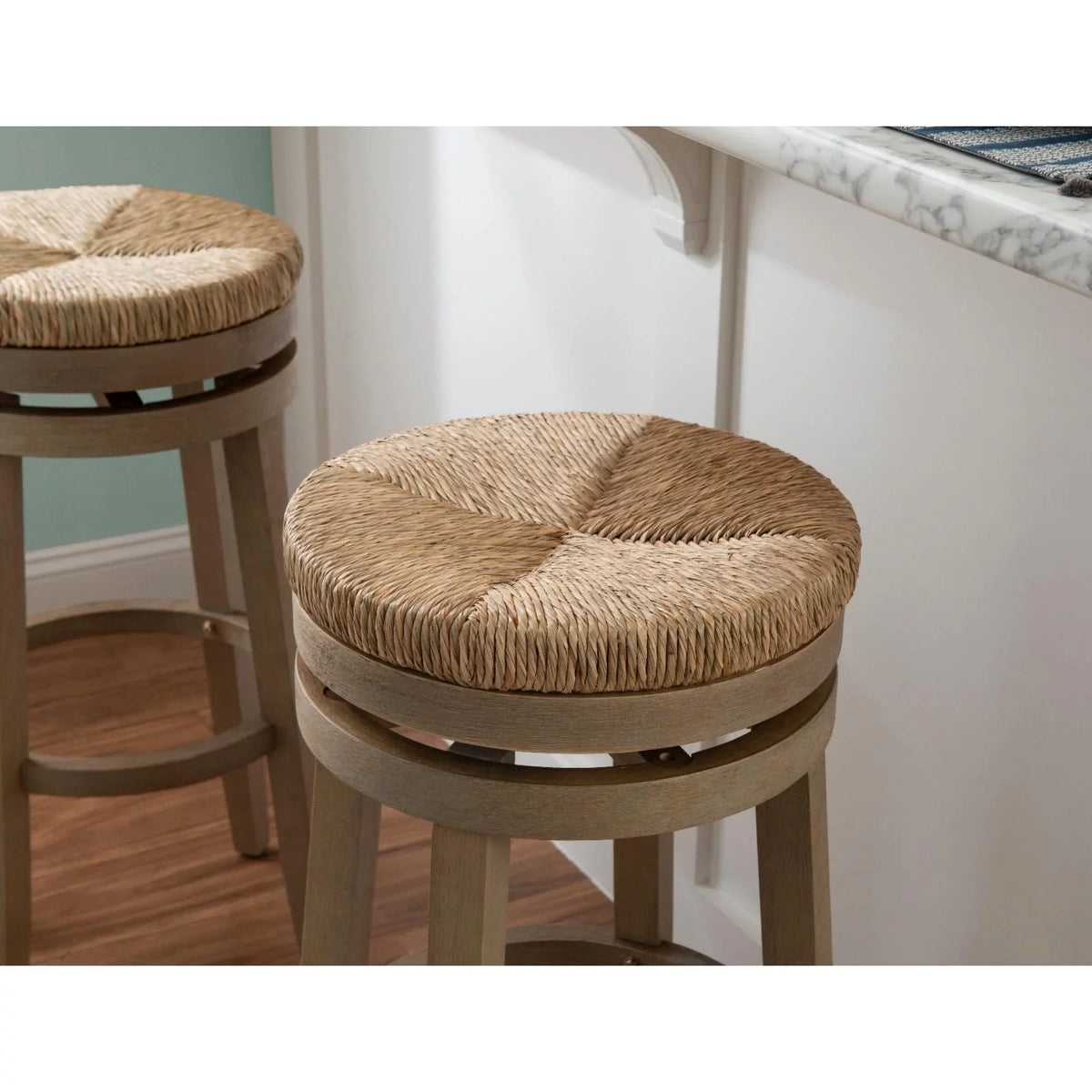 Morgan 31 Bar Natural with Powell - Rush Stool Natural in. Swivel