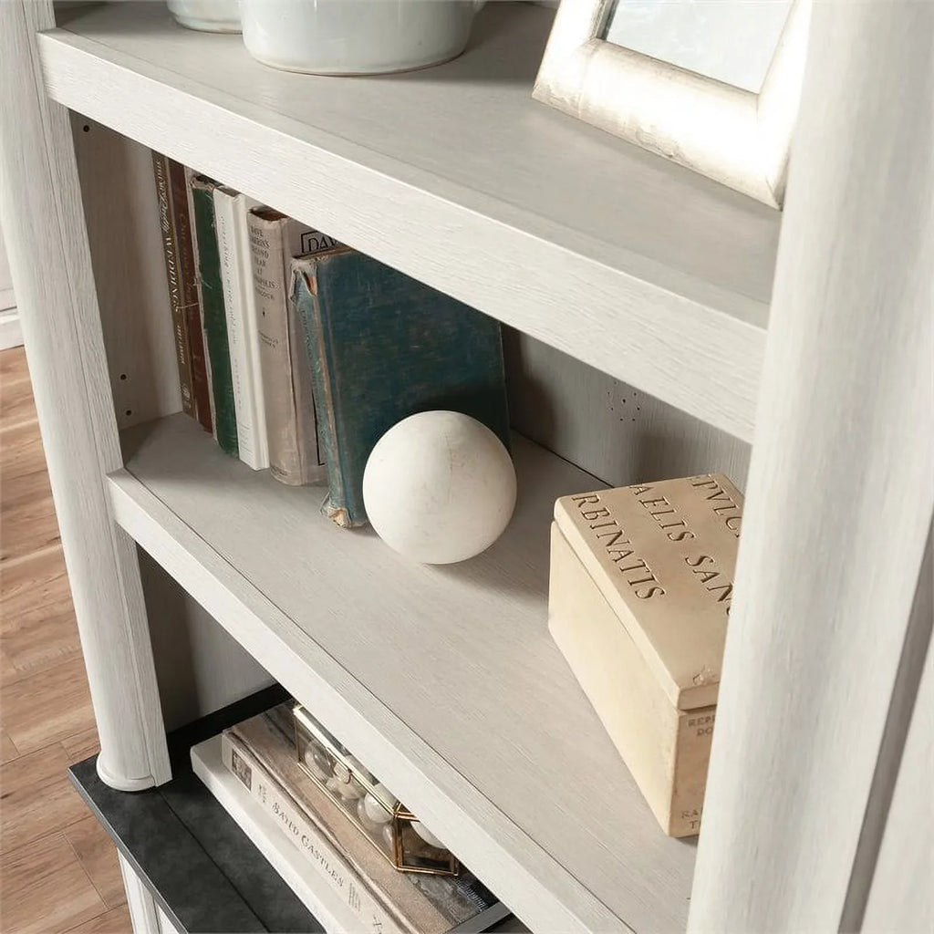 Library Bookcase Bookcase, Glacier Palladia 5-Shelf Finish Oak Sauder