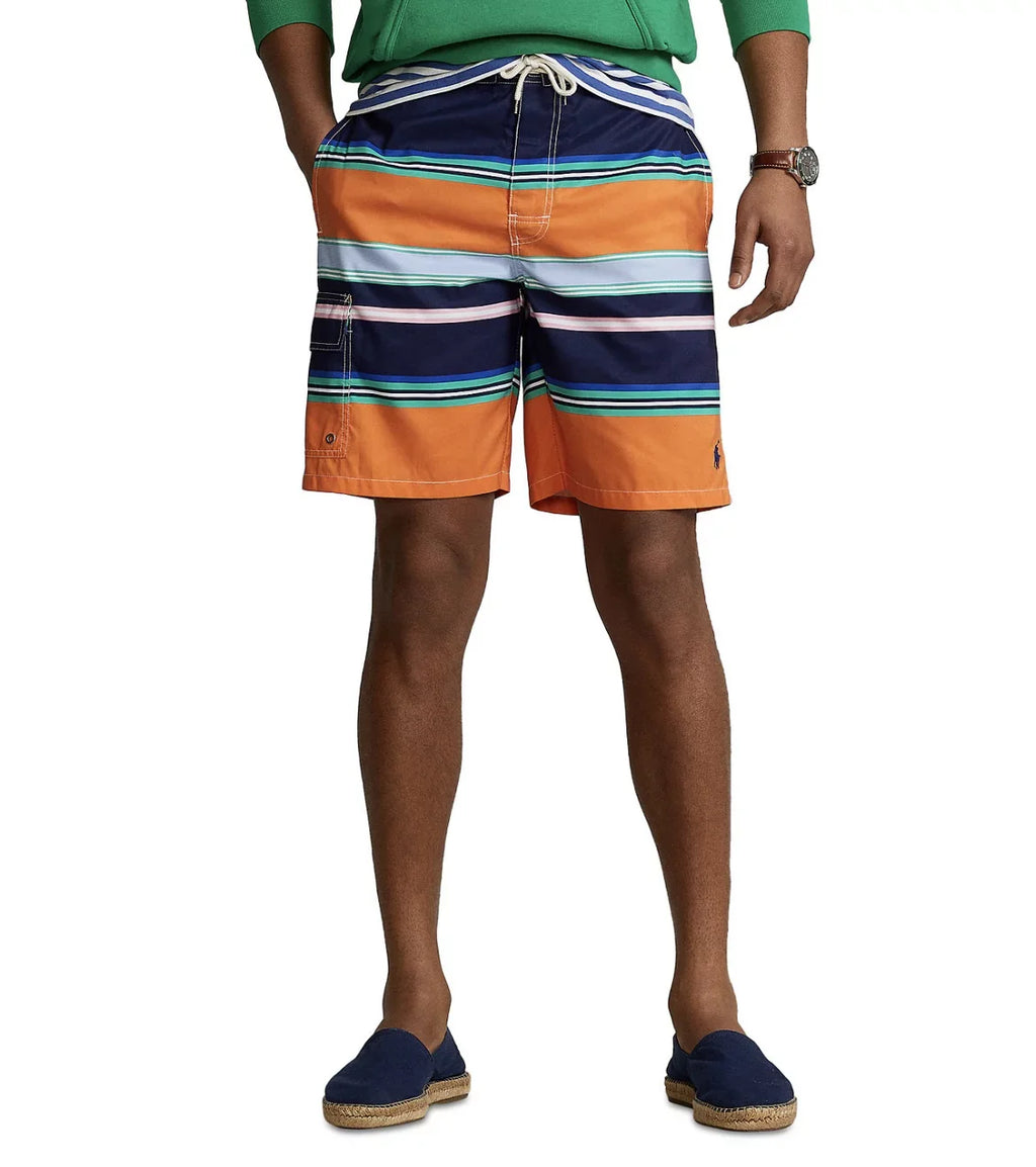 Men's Size Small Trunks Kailua Lauren Classic Swim Polo Fit Ralph Orange