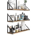 Natural Wallniture Set Shelves Shelf of Organizer, Burned, Bathroom Storage Toilets Float Bora Laundry 24" Over 3 Wall the