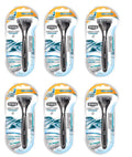 6) Titanium Slim 1 2 Skin for & Sensitive Schick Razor, Razor ST Coated Schick Twin Cartridges Cartridges, of Blades, Quattro (Pack +