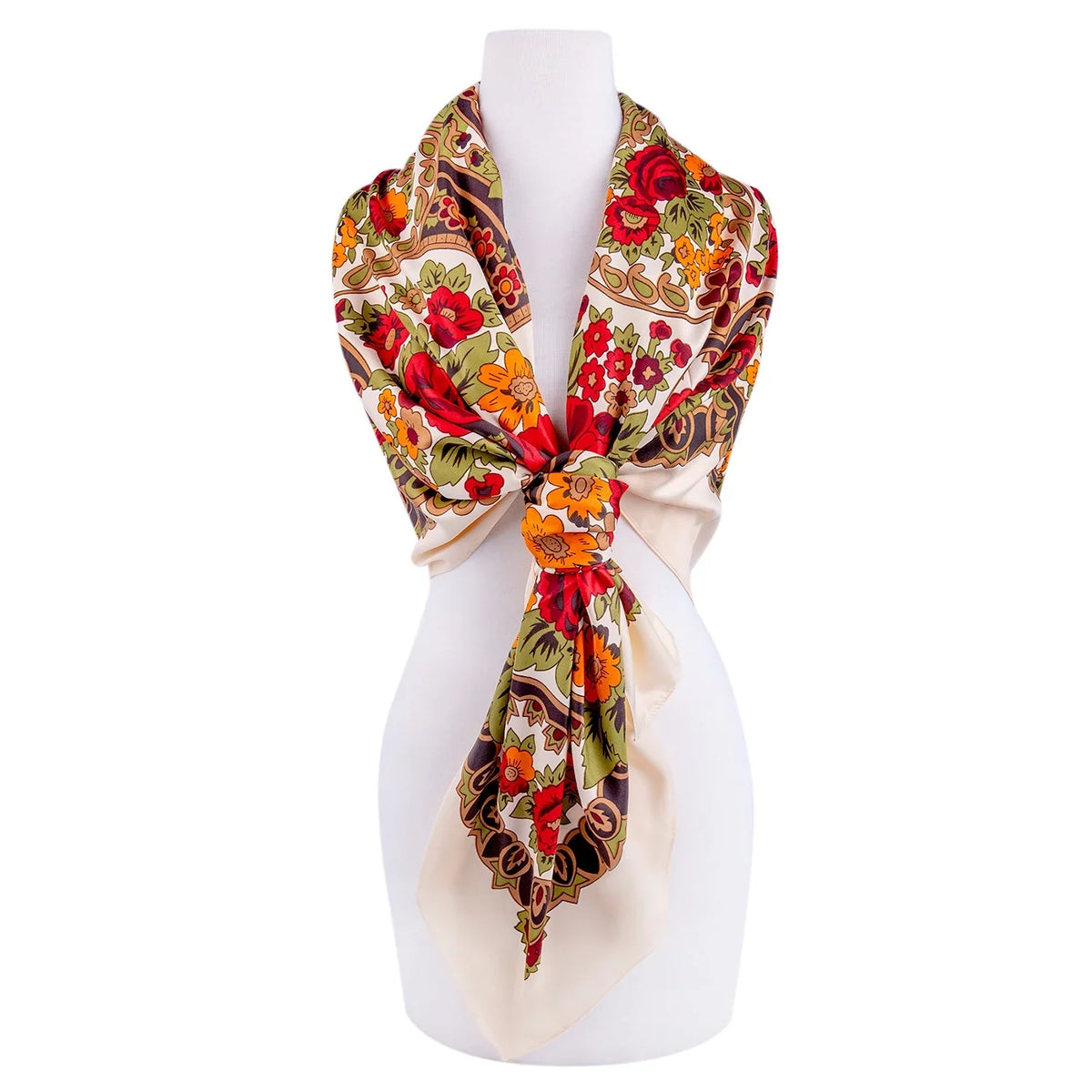 GOODS * Evening 51x51'' 130 and Shawl Fashion STP for (130 Beige Travel Precious Shawl Tops Silk Shawl cm) for Wedding Women Wrap Scarf