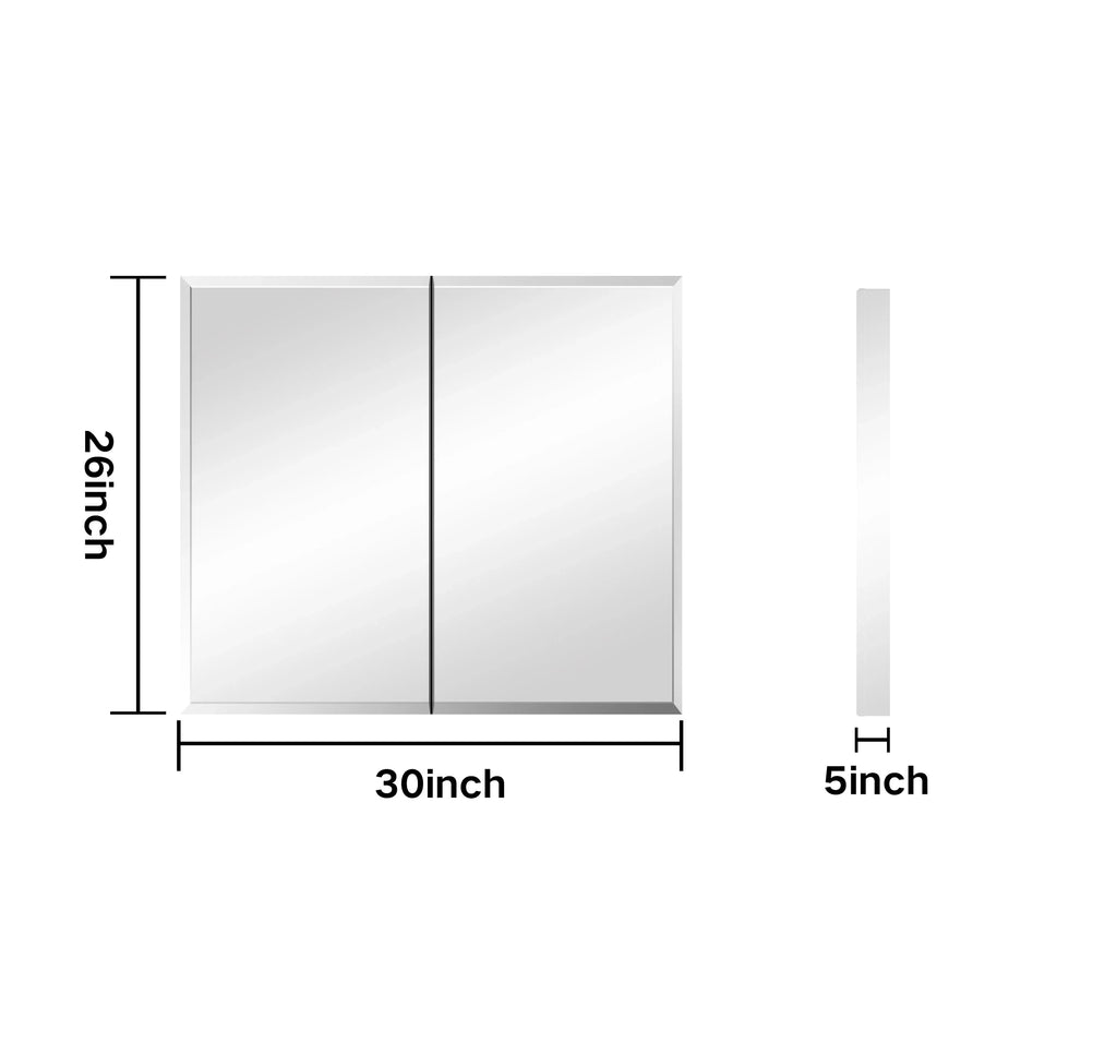 Reflections Elegant Double Cabinet Door Medicine Mirror
