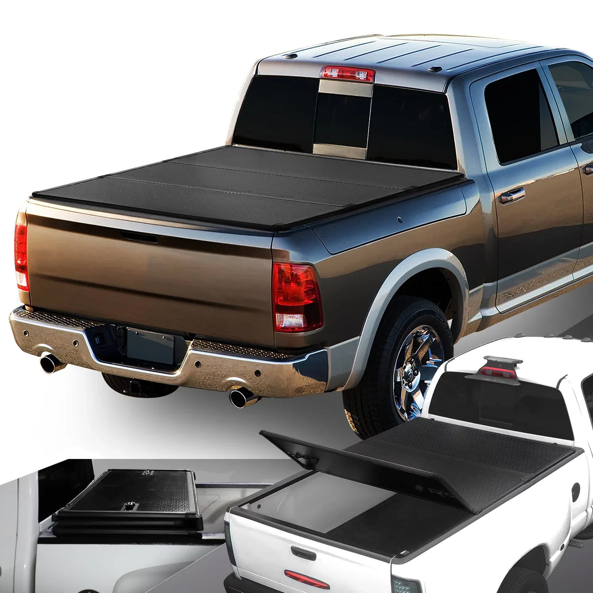 to Solid Bed / 1500 Cover For 3500 Motoring DNA 2009 TTC-HARD-028 Short Tonneau 6.5Ft Fleetside Ram Hard 2022 Truck Tri -Fold
