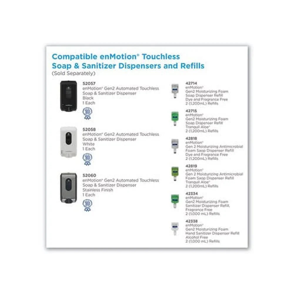 Refill 1200 Soap Unscented, Automated enMotion Touchless GP mL, 2/Carton
