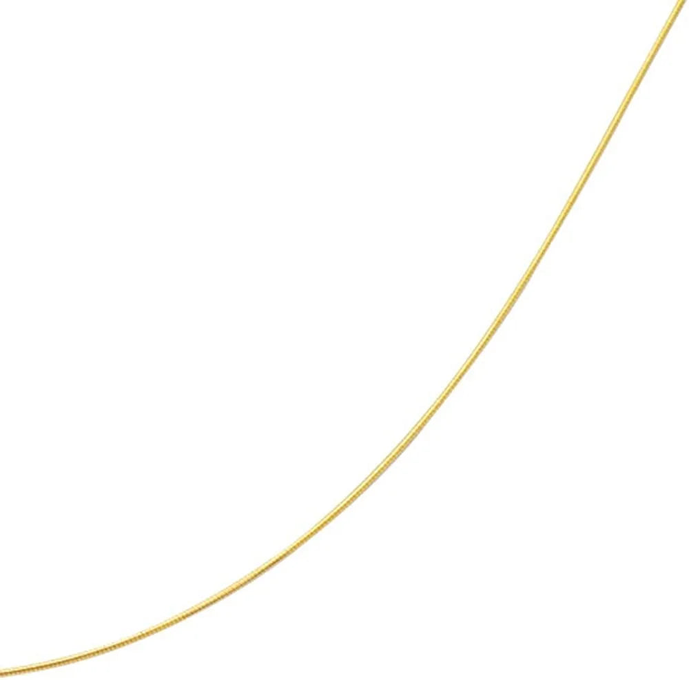 14k Lobster Round Necklace, Gold Claw 18 Clasp Omega Inches, 4.9gr. Yellow 1.1 - mm