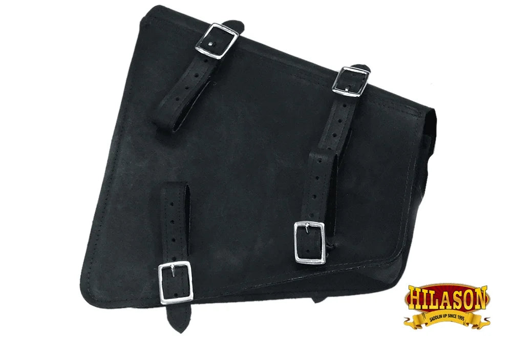 Flap Solo Rigid Left Western Saddle Bike Leather 52HS Bag Side Motorcycle