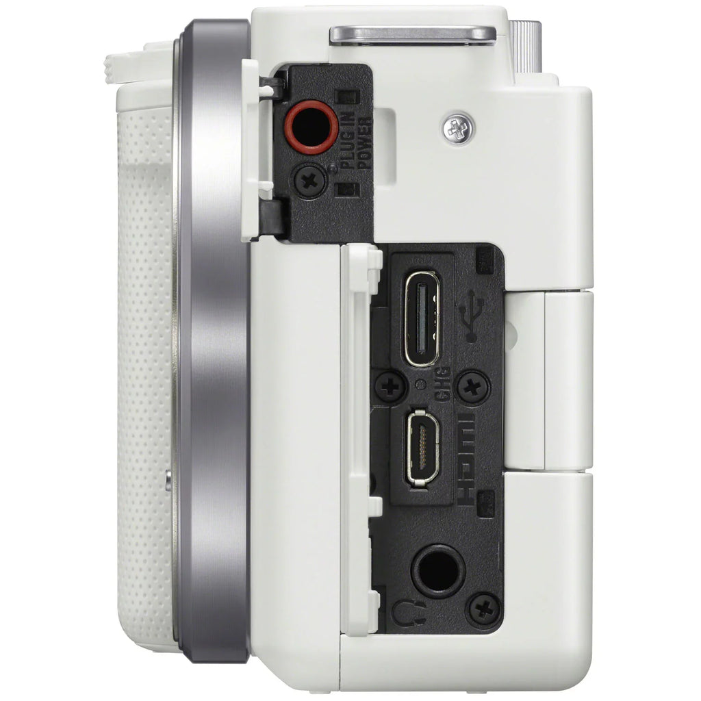 Case Body Video + Alpha Mirrorless ILCZV-E10/W Large Sony Deco Extra APS-C ZV-E10 Camera Lens Kit and Accessories Aperture SEL50F18F Photo F1.8 Vlog with + Bundle Battery FE Gear 50mm White
